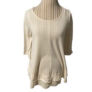 Living Doll size large sweater layered look at hem excellent  condition